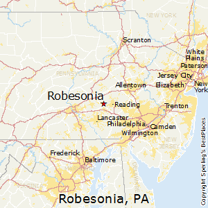 Robesonia,Pennsylvania Map