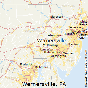 Wernersville,Pennsylvania Map
