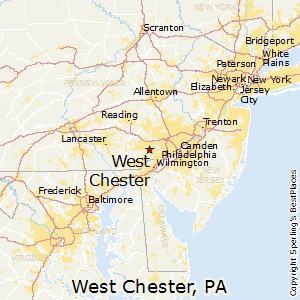 West_Chester,Pennsylvania Map