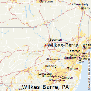 Wilkes-Barre,Pennsylvania Map