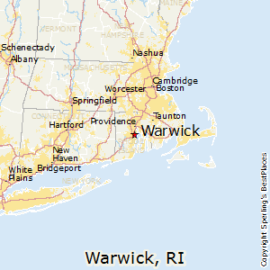 Warwick,Rhode Island Map