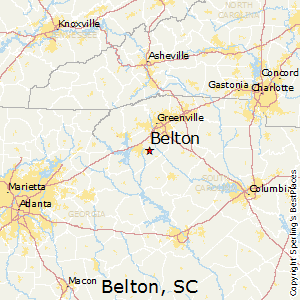 Belton,South Carolina Map
