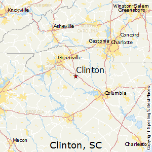 Clinton,South Carolina Map