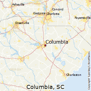 Columbia,South Carolina Map