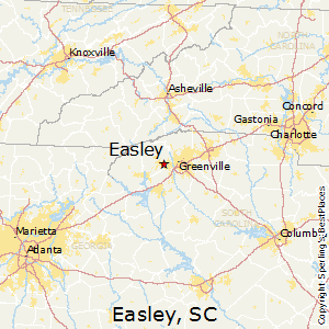 Easley,South Carolina Map