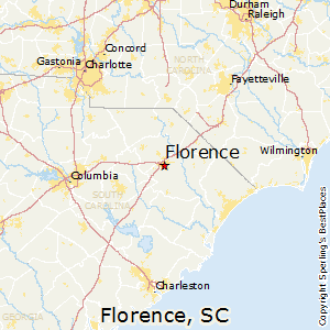 Florence,South Carolina Map