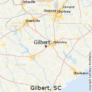 Gilbert,South Carolina Map