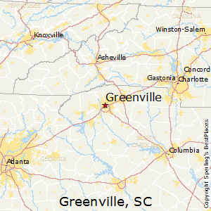 Greenville,South Carolina Map