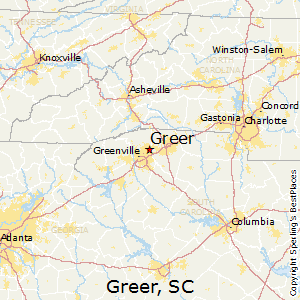 Greer,South Carolina Map