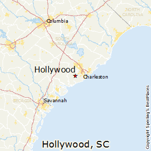 Hollywood,South Carolina Map