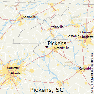 Pickens,South Carolina Map