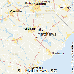 St_Matthews,South Carolina Map