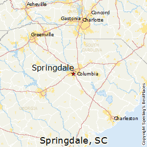 Springdale,South Carolina Map
