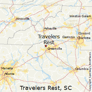 Travelers_Rest,South Carolina Map