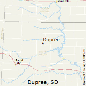 Dupree,South Dakota Map