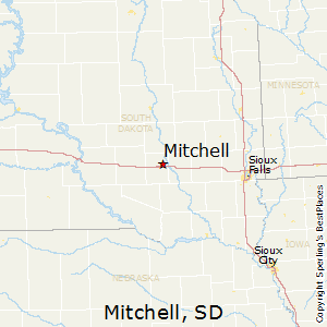 Mitchell,South Dakota Map