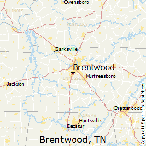 Brentwood,Tennessee Map
