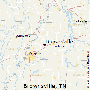 Brownsville,Tennessee Map