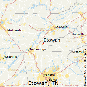 Etowah,Tennessee Map
