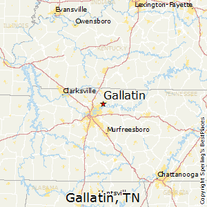 Gallatin,Tennessee Map