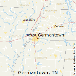 Germantown,Tennessee Map