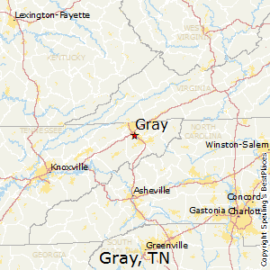 Gray,Tennessee Map
