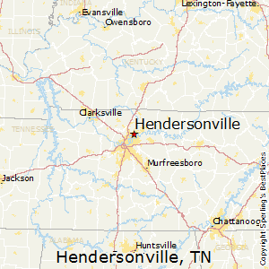 Hendersonville,Tennessee Map