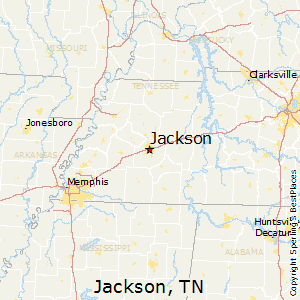 Jackson,Tennessee Map