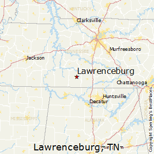 Lawrenceburg,Tennessee Map
