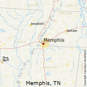 Memphis,Tennessee Map