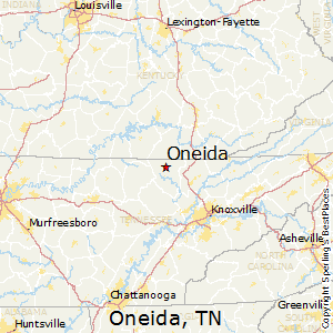 Oneida,Tennessee Map
