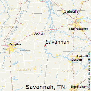 Savannah,Tennessee Map
