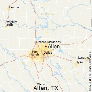 Allen,Texas Map