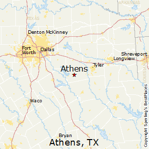 Map Of Athens Texas Best Places to Live in Athens, Texas