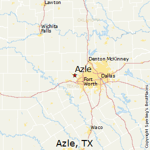 Azle,Texas Map