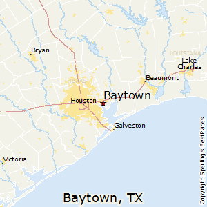Baytown,Texas Map