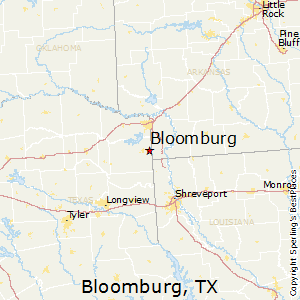 Bloomburg,Texas Map