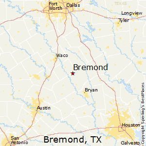 Bremond,Texas Map