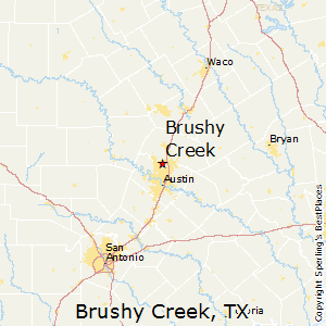Brushy_Creek,Texas Map