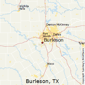 Burleson,Texas Map