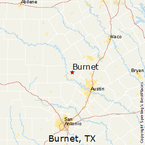 Burnet,Texas Map