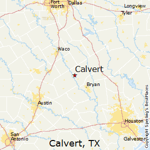 Calvert,Texas Map