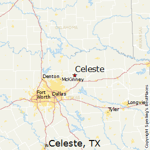 Celeste,Texas Map