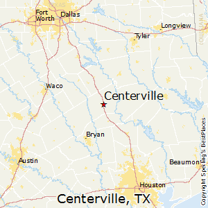 Centerville,Texas Map