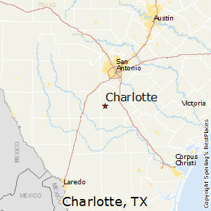 Charlotte,Texas Map