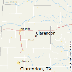 Clarendon,Texas Map
