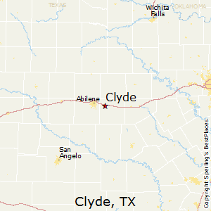 Clyde,Texas Map