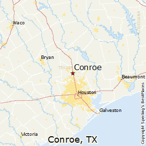 Conroe,Texas Map