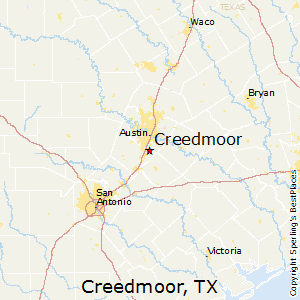 Creedmoor,Texas Map