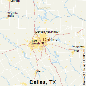 Dallas,Texas Map